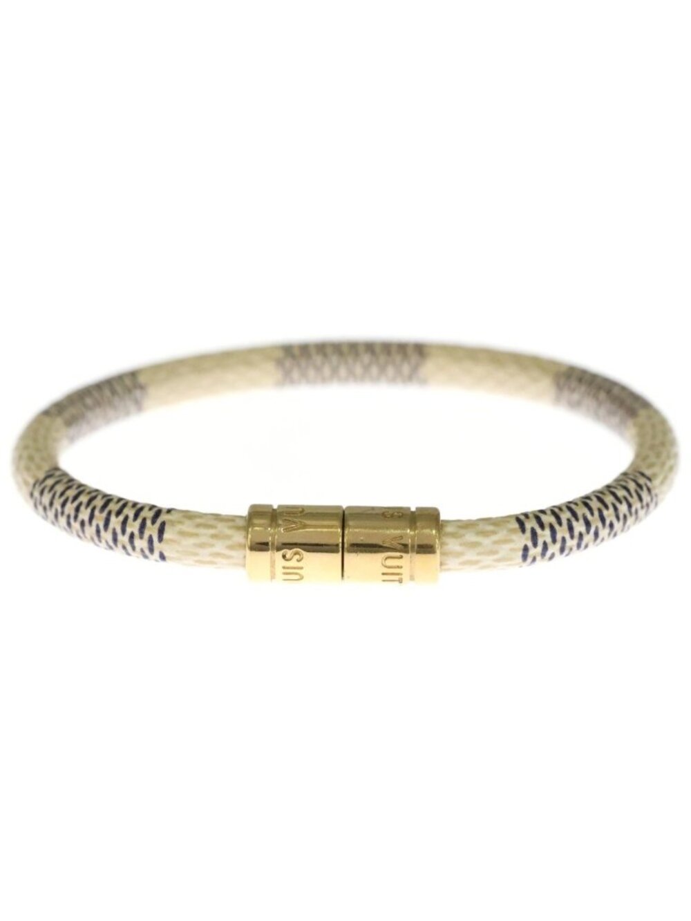 Louis Vuitton Damier Azur Bracelet Keep It White Gold